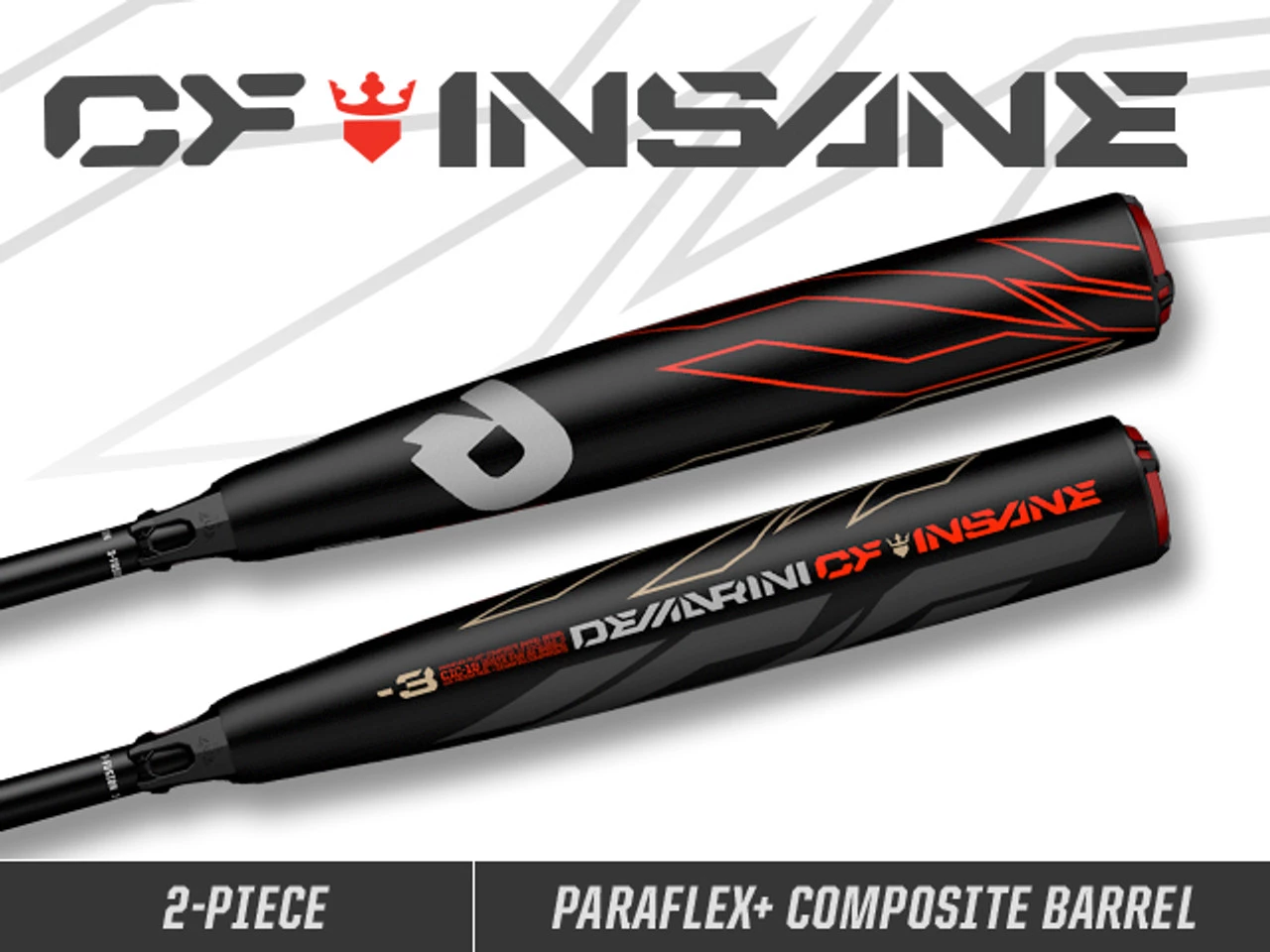DISCONTINUED 2019 DeMarini CF Insane Endloaded Composite BBCOR Baseball Bat, -3 Drop, 2-5/8 In Barrel, WTDXCIC-19 8 DISCONTINUED 2019 DeMarini CF Insane Endloaded Composite BBCOR Baseball Bat, -3 Drop, 2-5/8 In Barrel, WTDXCIC-19 - Image 6