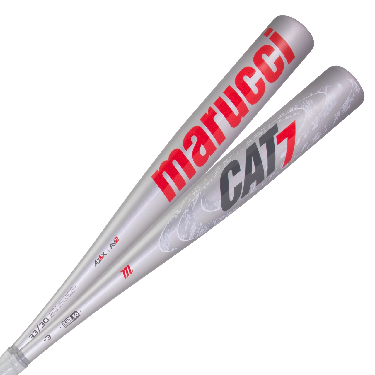 2020 Marucci CAT7 (CAT 7) Silver Alloy BBCOR Baseball Bat, -3 Drop, 2-5/8 In Barrel, MCBC72S 5 2020 Marucci CAT7 (CAT 7) Silver Alloy BBCOR Baseball Bat, -3 Drop, 2-5/8 In Barrel, MCBC72S - Image 3