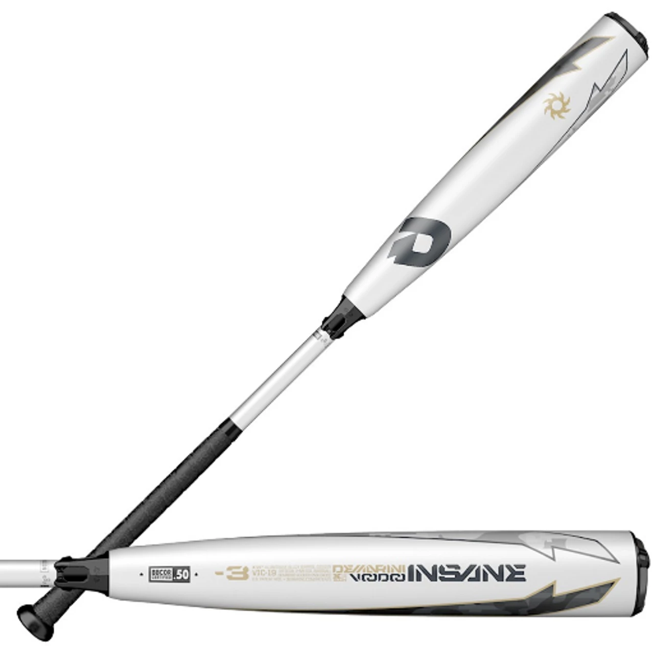 DISCONTINUED 2019 DeMarini Voodoo Insane Endloaded Alloy BBCOR Baseball Bat, -3 Drop, 2-5/8 In Barrel, WTDXVIC-19