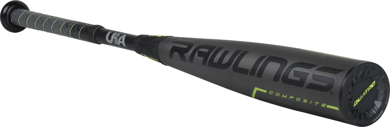 DISCONTINUED 2019 Rawlings Quatro Pro Composite Youth 2018+ Baseball Bat, -8 Drop, 2-5/8 In Barrel, US9Q8 5 DISCONTINUED 2019 Rawlings Quatro Pro Composite Youth 2018+ Baseball Bat, -8 Drop, 2-5/8 In Barrel, US9Q8 - Image 3