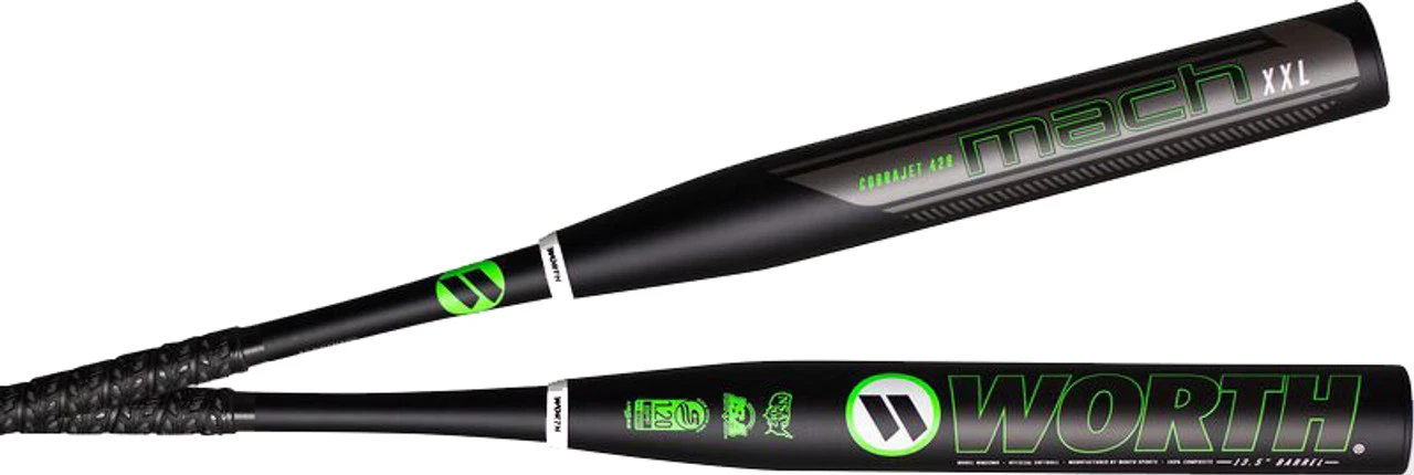 2022 Worth Mach 1 Cobra Jet 428 XXL USSSA Slow Pitch Softball Bat, 13.5 In Barrel, WM22MU 2 2022 Worth Mach 1 Cobra Jet 428 XXL USSSA Slow Pitch Softball Bat, 13.5 In Barrel, WM22MU
