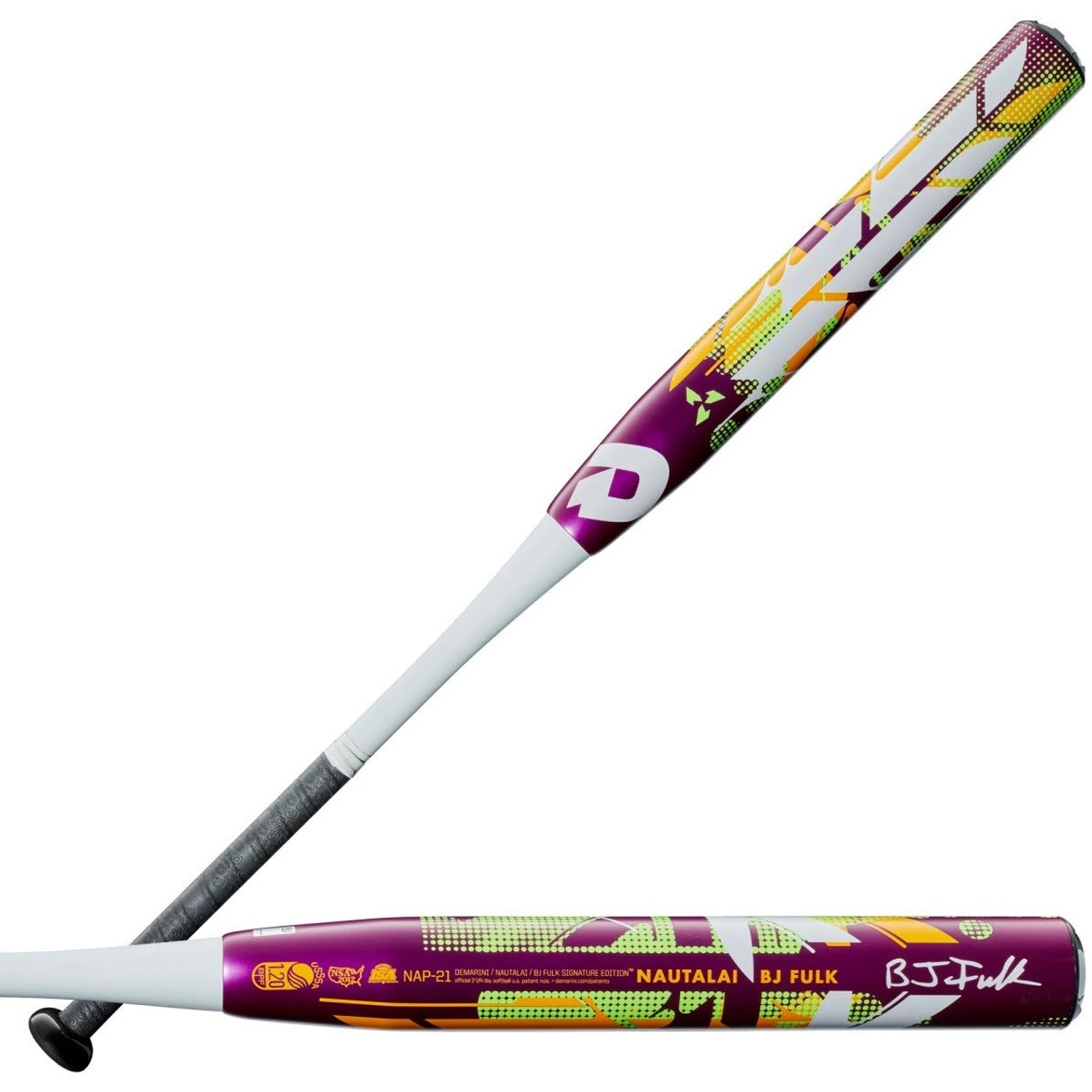 DISCONTINUED 2021 DeMarini BJ Fulk Signature Nautalai USSSA Slowpitch Softball Bat, 13.0 In Barrel, WTDXNAP-21 3 DISCONTINUED 2021 DeMarini BJ Fulk Signature Nautalai USSSA Slowpitch Softball Bat, 13.0 In Barrel, WTDXNAP-21