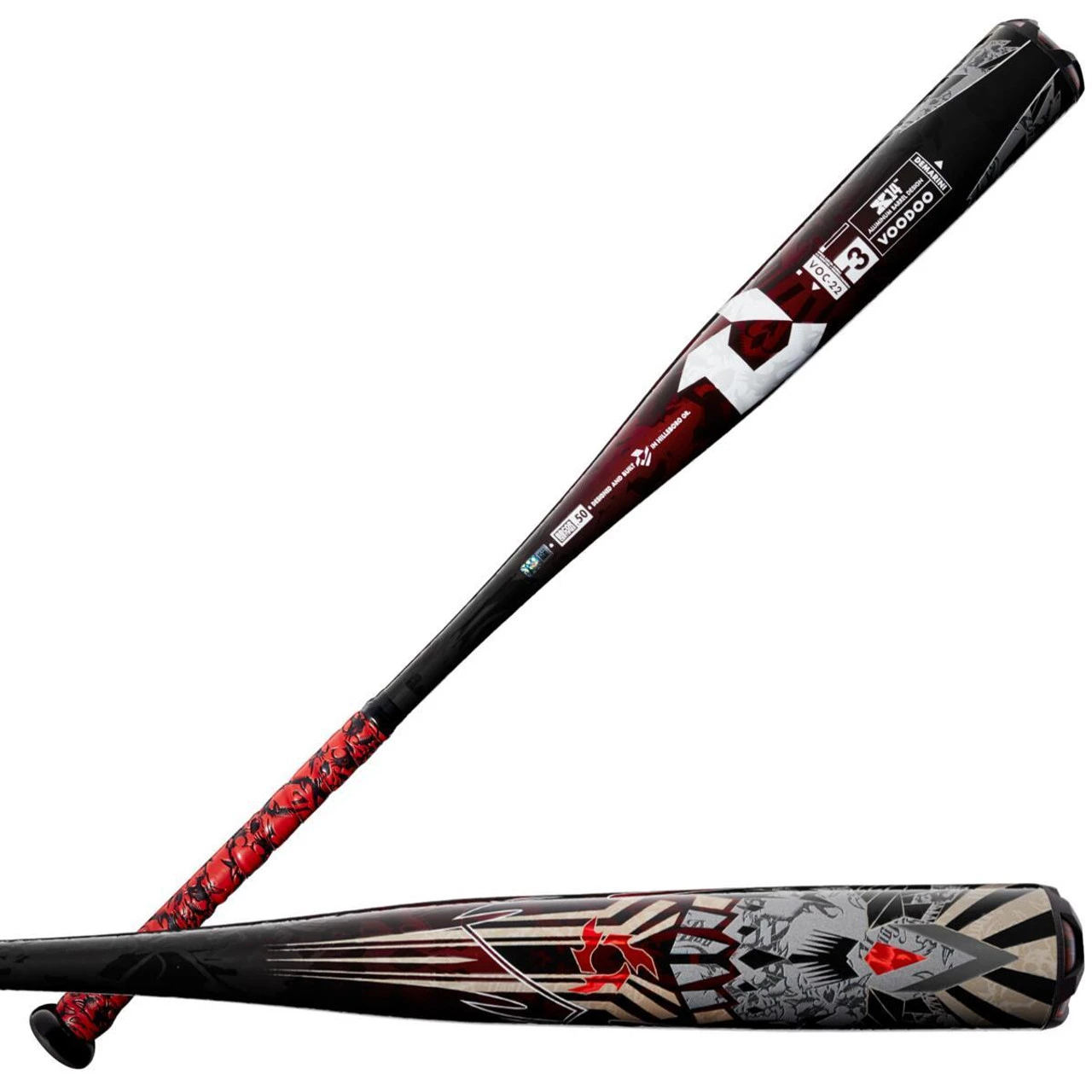 ROLLED & READY: 32"/29oz 2022 DeMarini Voodoo One Alloy BBCOR Baseball Bat, -3 Drop, 2-5/8 In Barrel, WTDXVOC22 3 ROLLED & READY: 32"/29oz 2022 DeMarini Voodoo One Alloy BBCOR Baseball Bat, -3 Drop, 2-5/8 In Barrel, WTDXVOC22