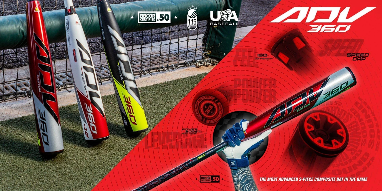 DISCONTINUED 2020 Easton ADV 360 Composite USSSA Senior League Baseball Bat, -8 Drop, 2-3/4 In Barrel, SL20ADV8 7 DISCONTINUED 2020 Easton ADV 360 Composite USSSA Senior League Baseball Bat, -8 Drop, 2-3/4 In Barrel, SL20ADV8 - Image 5